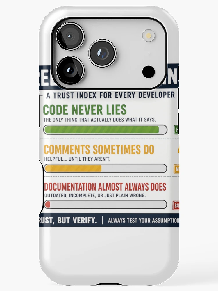 Thumbnail 1 of 4, iPhone Case, Reliability Rating – Developer Trust Index Sticker designed and sold by InkPixell.