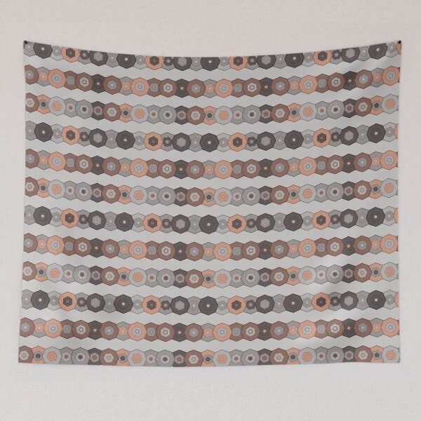 Item preview, Chicago Industrial Copper Geometric Stripe Pattern designed and sold by Patterns 1920.