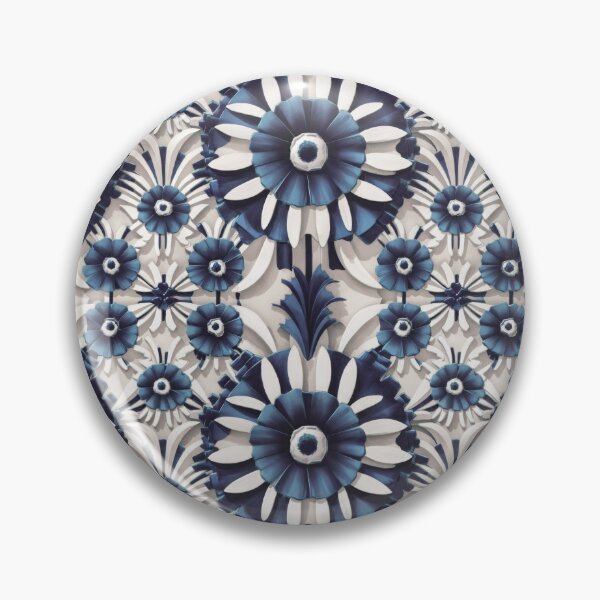 Item preview, Intricate paper flowers in blue and white create a stunning decorative wall art piece inspired by nature designed and sold by MiraCleAI.