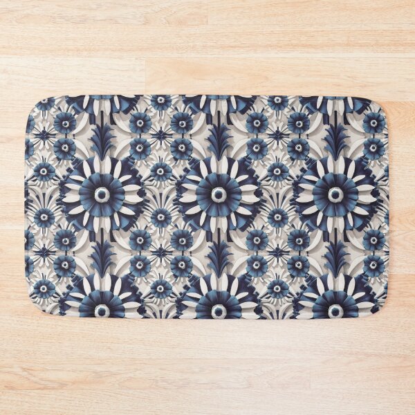 Item preview, Intricate paper flowers in blue and white create a stunning decorative wall art piece inspired by nature designed and sold by MiraCleAI.