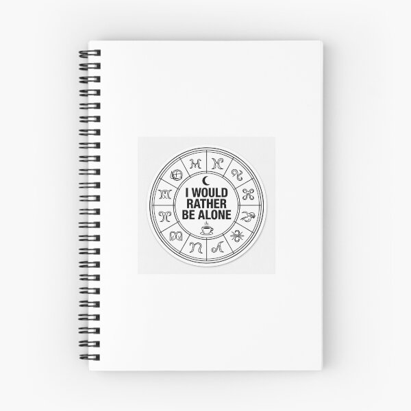 Item preview, I Would Rather Be Alone Zodiac Introvert Sticker designed and sold by RawMindCo.