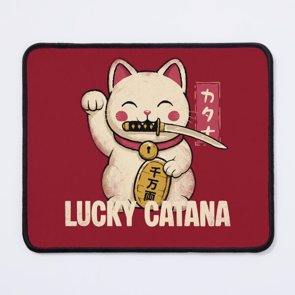 Item preview, Lucky Cat Waving with Catana in mouth designed and sold by therocketman.
