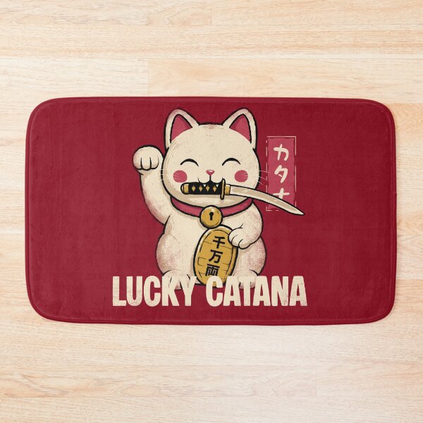 Item preview, Lucky Cat Waving with Catana in mouth designed and sold by therocketman.