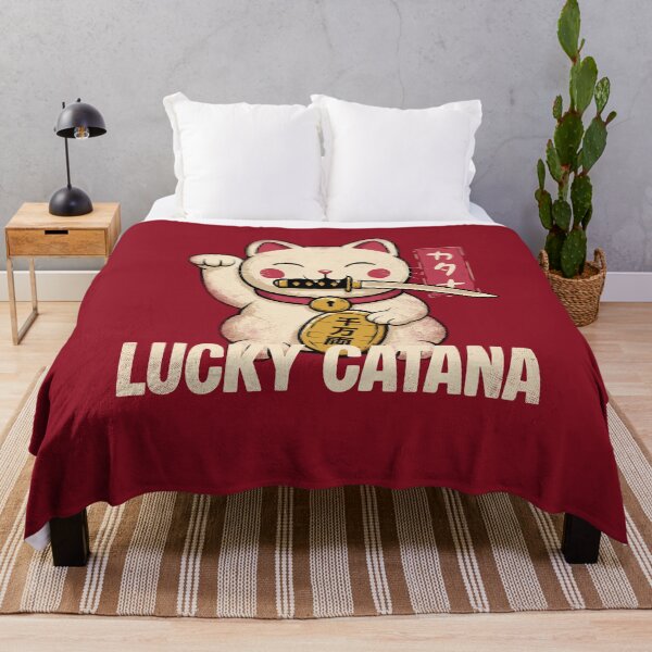 Item preview, Lucky Cat Waving with Catana in mouth designed and sold by therocketman.