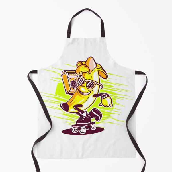 Item preview, Cool Cartoon Banana Skateboarding with Boombox Mascot Art designed and sold by BrewChef.