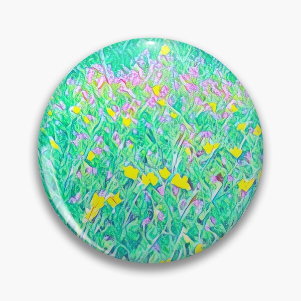Item preview, Pastel Impressionist Wildflower Meadow Yellow and Pink Floral Painting designed and sold by BalkanBloom.