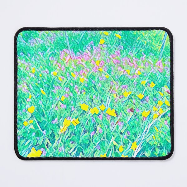 Item preview, Pastel Impressionist Wildflower Meadow Yellow and Pink Floral Painting designed and sold by BalkanBloom.