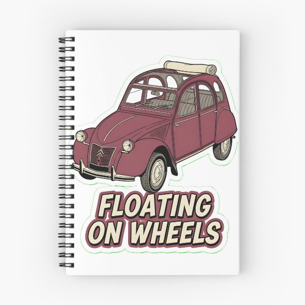 Item preview, Vintage Citroen 2CV Floating On Wheels Classic Car Art designed and sold by EKHOAISTORE.
