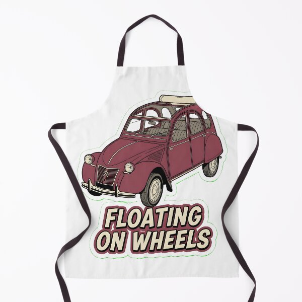Aperçu de l'œuvre Citroën 2CV vintage flottant sur roues, œuvre d'art automobile classique créée et vendue par EKHOAISTORE.