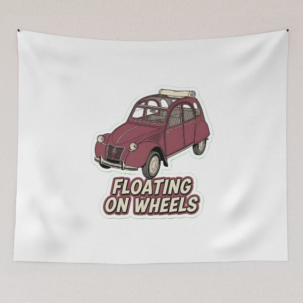 Item preview, Citroën 2CV clásico flotando sobre ruedas (Arte automovilístico clásico) designed and sold by EKHOAISTORE.