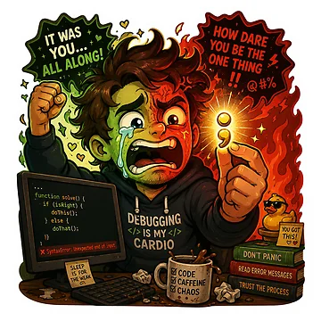 Artwork thumbnail, Debugging Is My Cardio – Funny Programmer Sticker by InkPixell