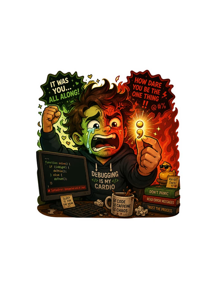 Thumbnail 4 of 4, iPhone Case, Debugging Is My Cardio – Funny Programmer Sticker designed and sold by InkPixell.