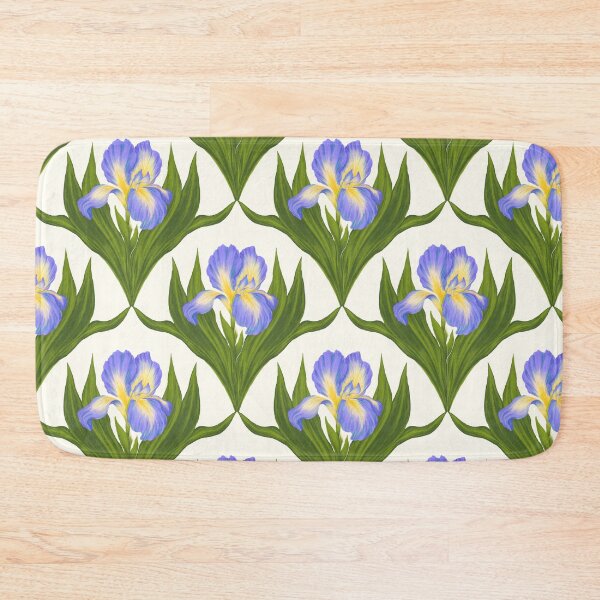 Item preview, Blue Iris Botanical Seamless Pattern designed and sold by sunsmilestudio.