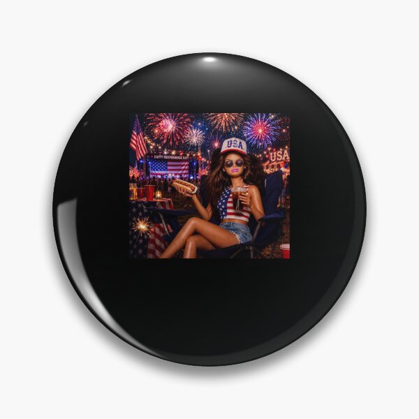 Item preview, Patriotic American Doll Girl 4th of July Fireworks USA Party designed and sold by PixlCrypt.