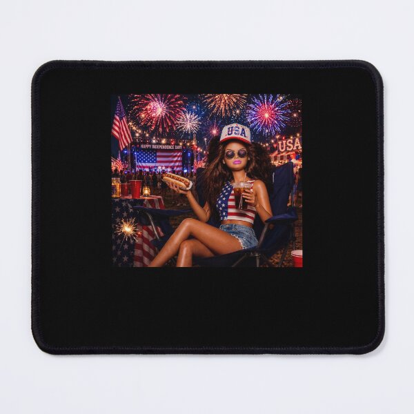 Item preview, Patriotic American Doll Girl 4th of July Fireworks USA Party designed and sold by PixlCrypt.