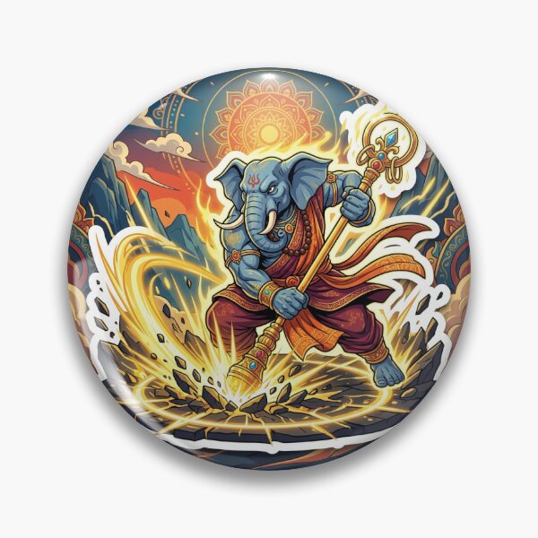 Item preview, Divine Elephant Monk Anime Sticker Illustration designed and sold by uegi.