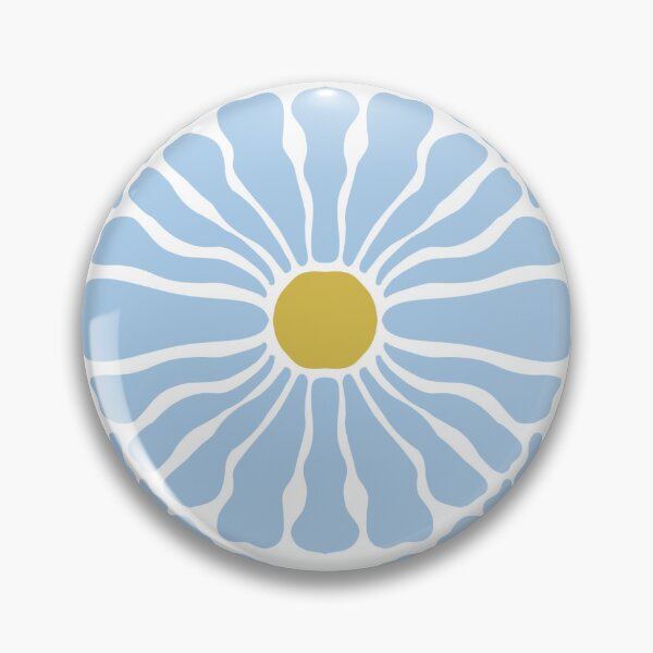 Item preview, Blue and Gold Botanical Flower Tile Pattern designed and sold by sunsmilestudio.