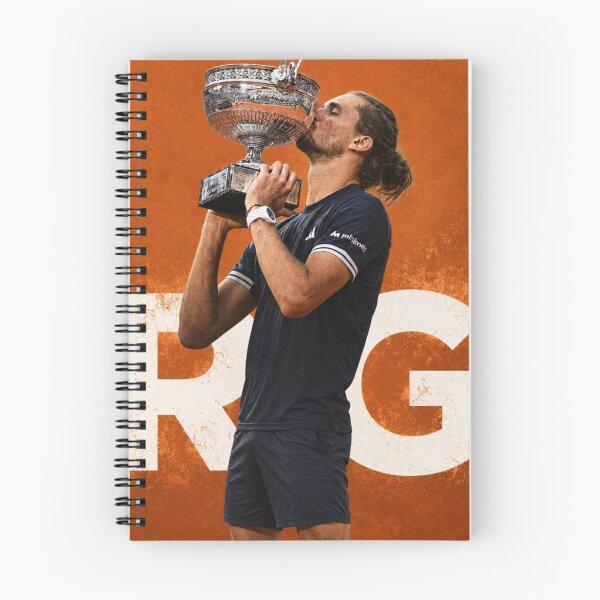Item preview, Alexander Zverev Roland Garros Trophy Victory Clay Court Tennis Poster designed and sold by Holy-Verse.