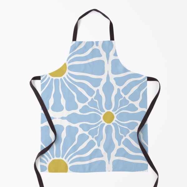 Item preview, Blue and Gold Botanical Flower Tile Pattern designed and sold by sunsmilestudio.