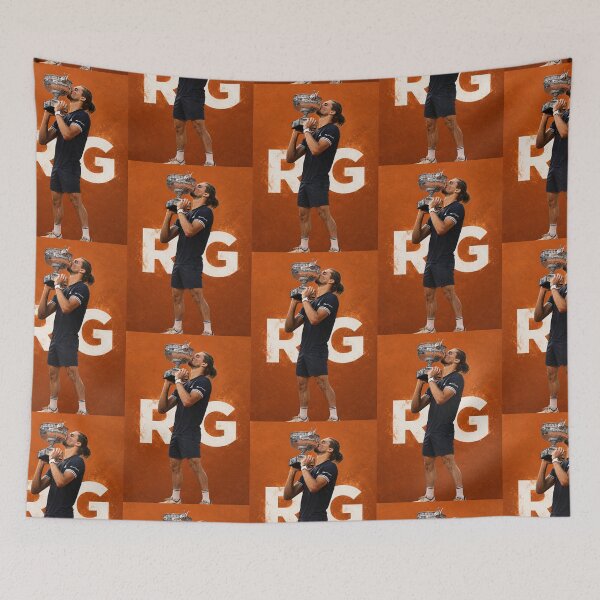 Item preview, Alexander Zverev Roland Garros Trophy Victory Clay Court Tennis Poster designed and sold by Holy-Verse.