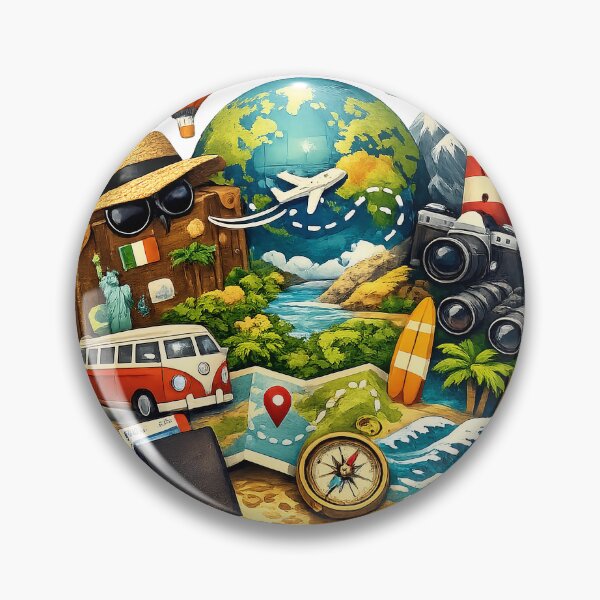 Item preview, Vintage Travel Adventure Collage Design designed and sold by ali prints.