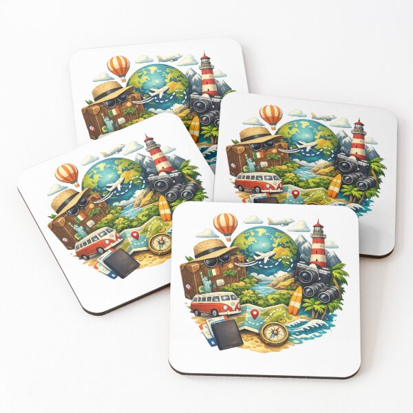 Item preview, Vintage Travel Adventure Collage Design designed and sold by ali prints.