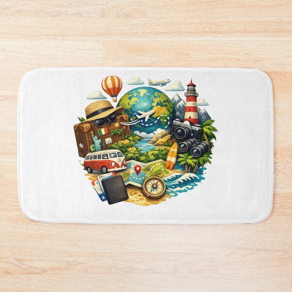 Item preview, Vintage Travel Adventure Collage Design designed and sold by ali prints.