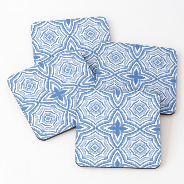 Item preview, Blue Shibori Star Geometric Seamless Pattern designed and sold by sunsmilestudio.