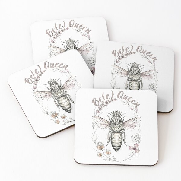 Item preview, Bee Queen- wordplay graphic for beelovers designed and sold by print-ES.