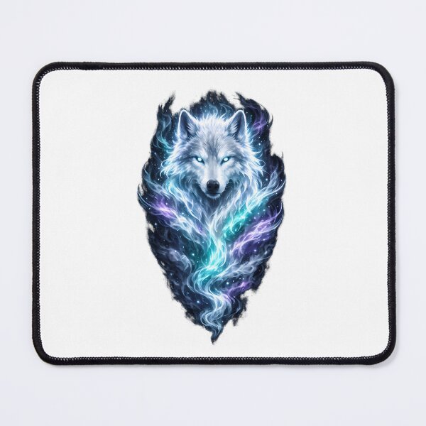Item preview, Neon Wolf Cyberpunk | Glowing Spirit Beast Digital Art designed and sold by AbderraimArt.