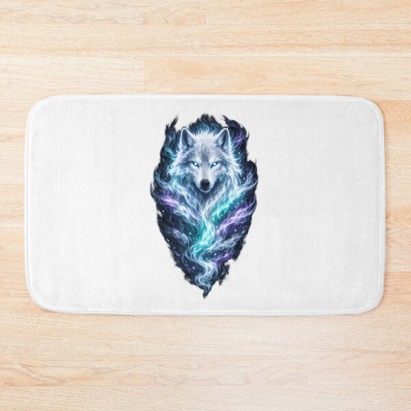 Item preview, Neon Wolf Cyberpunk | Glowing Spirit Beast Digital Art designed and sold by AbderraimArt.