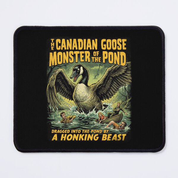 Item preview, The Canadian Goose Monster of the Pond Retro Monster Horror Movie Theme designed and sold by Milasneeze.
