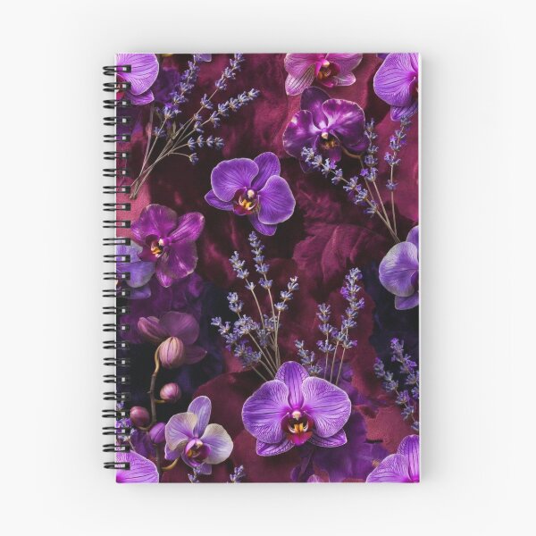 Item preview, Vibrant Purple and Magenta Floral Pattern designed and sold by IntelliMindDesigns.