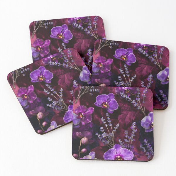 Item preview, Vibrant Purple and Magenta Floral Pattern designed and sold by IntelliMindDesigns.