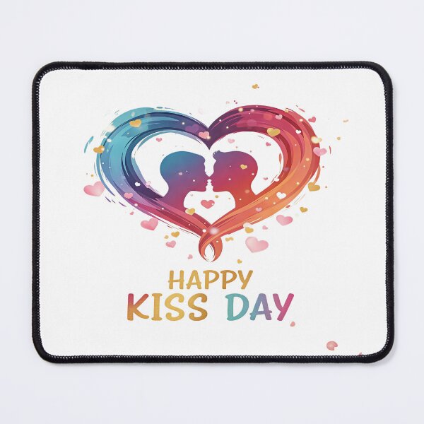 Item preview, Happy Kiss Day – Romantic Heart Art Illustration designed and sold by Artisan Finds Online.