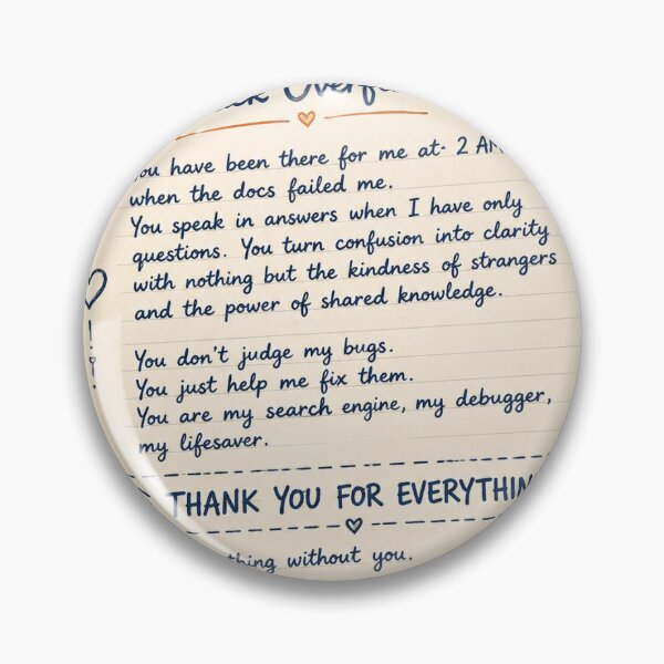 Item preview, Dear Stack Overflow – Love Letter From a Developer Sticker designed and sold by InkPixell.