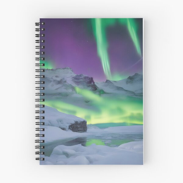 Item preview, Aurora Borealis Over Fantasy Frozen Landscape designed and sold by Fanta-sticky.