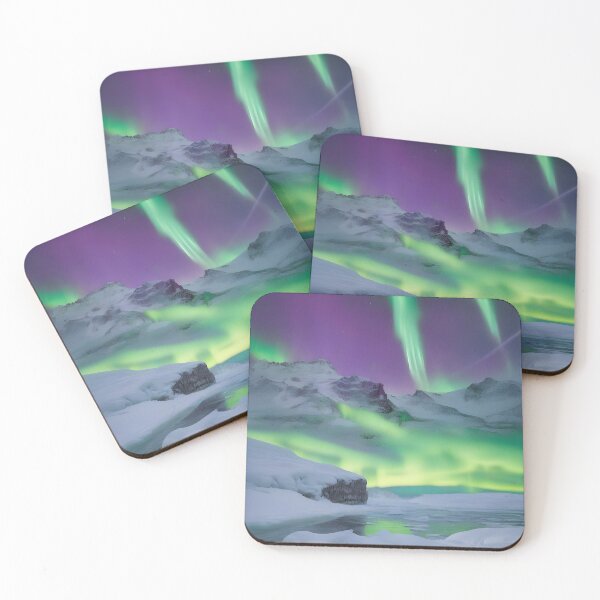 Item preview, Aurora Borealis Over Fantasy Frozen Landscape designed and sold by Fanta-sticky.