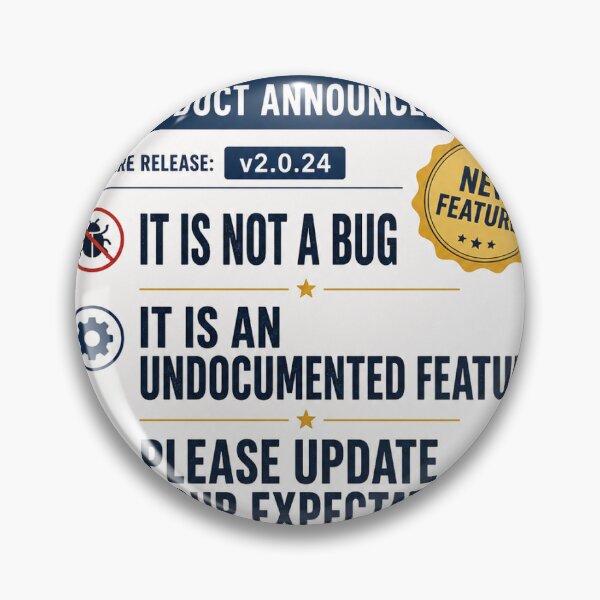 Item preview, It Is Not a Bug, It Is a Feature Sticker designed and sold by InkPixell.