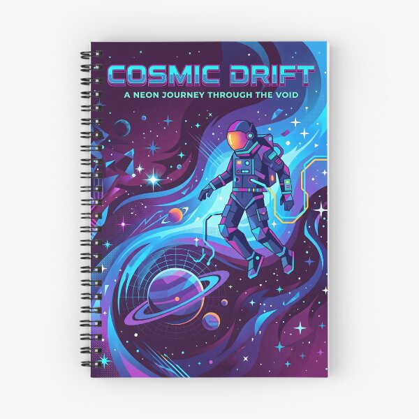 Item preview, Cosmic Drift Neon Astronaut Space Journey designed and sold by MyHappyArtShop.
