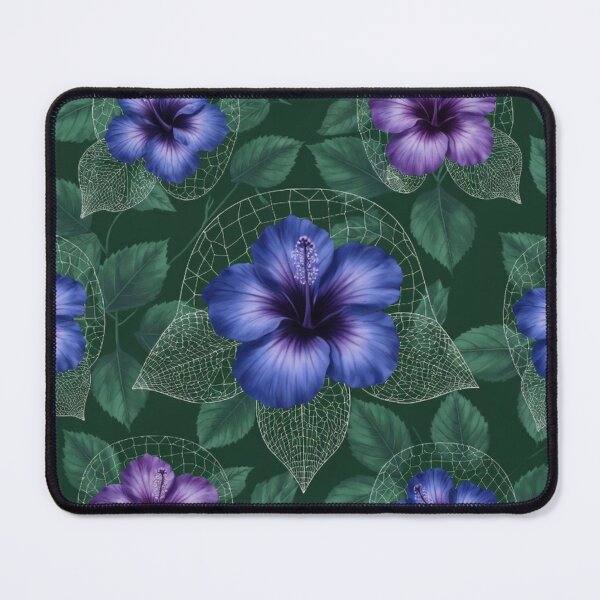 Item preview, Lush Green and Blue Floral Botanical Pattern designed and sold by IntelliMindDesigns.