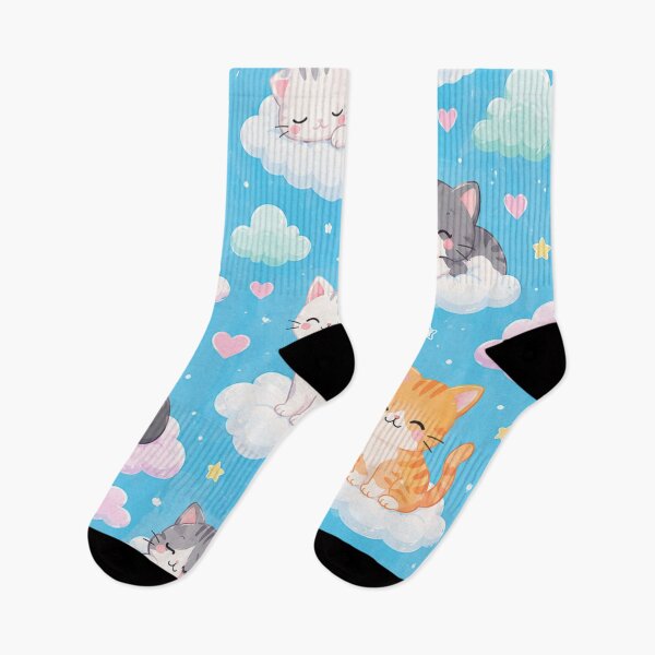 Item preview, Cute Cats on Clouds Shower Curtain – Kawaii Pastel Cat Bathroom Decor designed and sold by IconicDesignsXd.