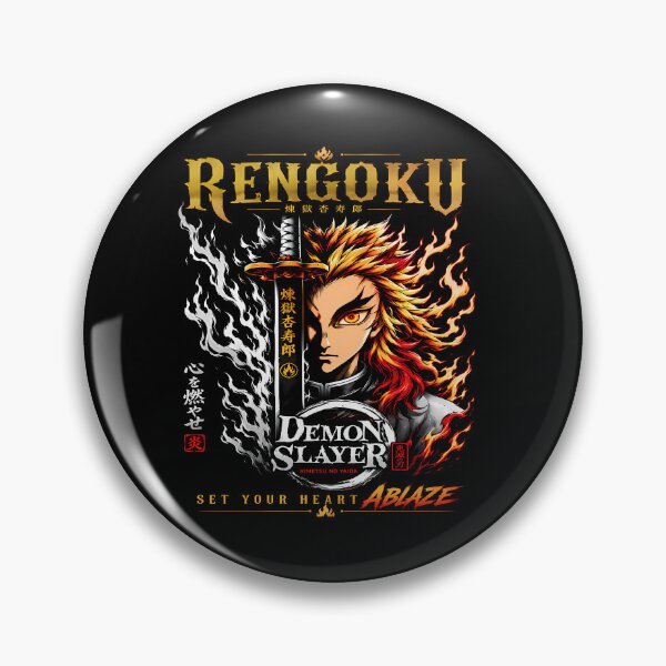 Item preview, Kyojuro Rengoku - Flame Breathing Hashira -Set Your Heart Ablaze Aesthetic Design designed and sold by Trinidesigns123.