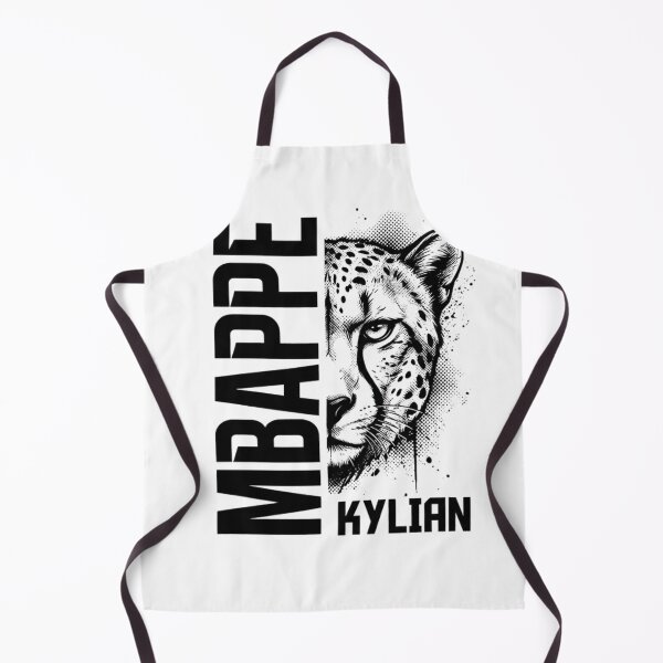 Item preview, Kylian Mbappe Cheetah Mascot Black and White Soccer Graphic designed and sold by Holy-Verse.