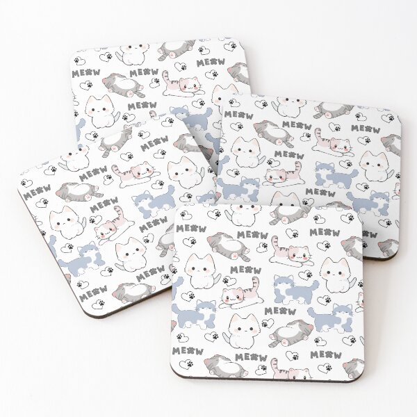 Item preview, Cute Chubby Kittens and Meow Hearts designed and sold by AleksaDesignMTL.