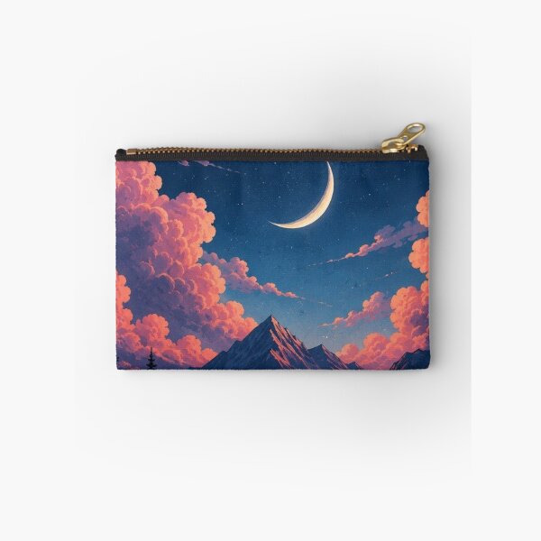 Item preview, Lofi Starry Night Mountain Lake Aesthetic Dreamy Celestial Moon designed and sold by LYAN-STORE.