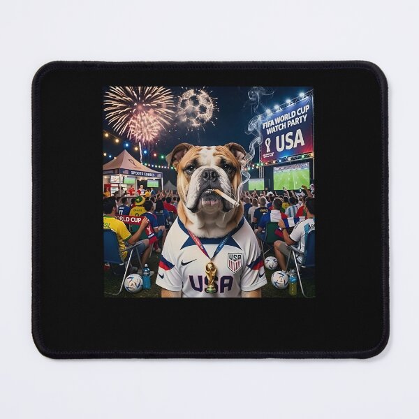 Item preview, USA Bulldog World Cup 2026 Patriotic Soccer Fan designed and sold by KAWKAW-DRHM.