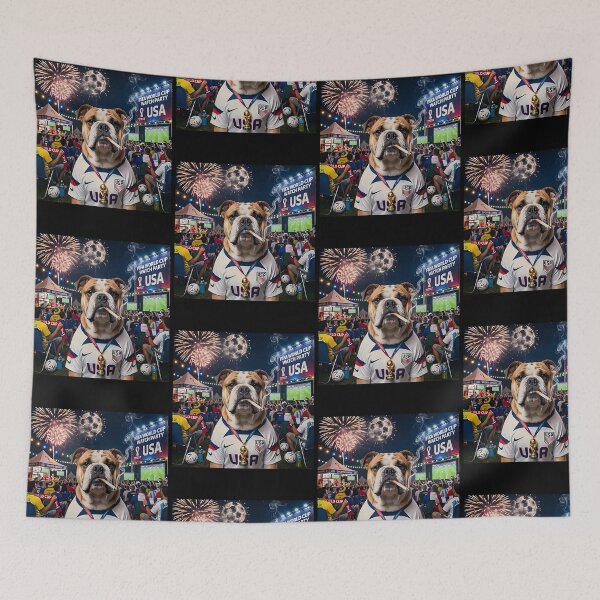 Item preview, USA Bulldog World Cup 2026 Patriotic Soccer Fan designed and sold by KAWKAW-DRHM.