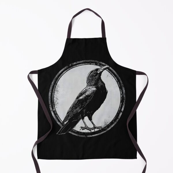 Item preview, Logotipo del emblema del Cuervo Negro en círculo sobre fondo negro designed and sold by GrinGalore.