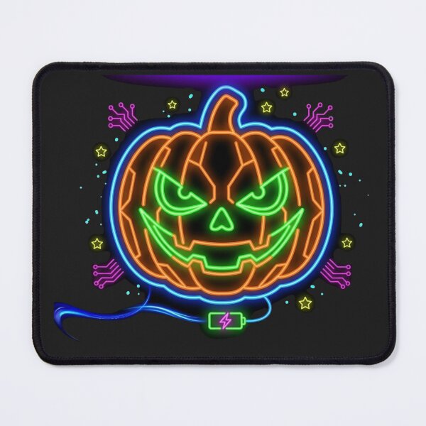 Item preview, Cyberpunk Neon Jack O Lantern Pumpkin - High Contrast Halloween Die Cut Sticker designed and sold by alalame.